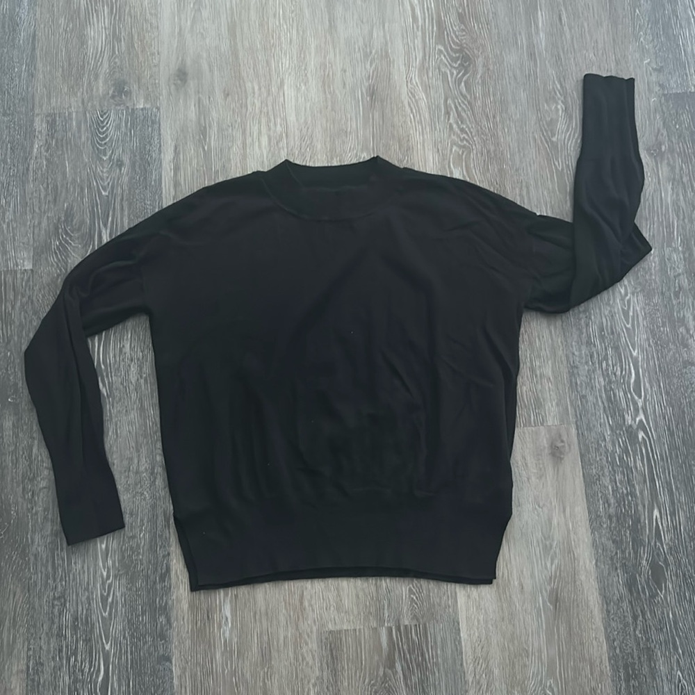 Black oversized mock neck sweater from Gap